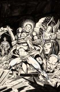 Jim Starlin Avengers #135 Cover Ultron Original Art (Marvel, 1975).... | Heritage