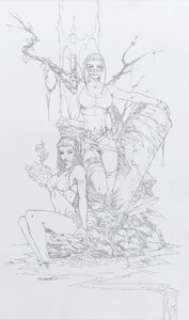  - Romano Molenaar - Tomb Raider and Fathom Illustration Original Art (2003)....