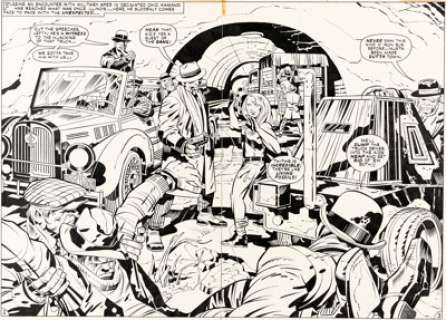  - Jack Kirby and D. Bruce Berry Kamandi #19 Double Splash Page 2-3 Original Art (DC, 1974).... (Total: 2 Original Art)