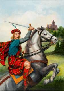  - Alex Blum Classics Illustrated #67 HRN 136 The Scottish Chiefs Original Cover Art (Gilberton, 1963-65)...