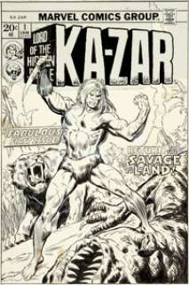 John Buscema Ka-Zar #1 Cover Original Art (Marvel, 1974)....