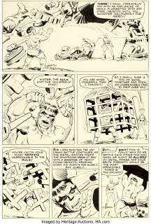 Steve Ditko Incredible Hulk #6 Story Page 9 Original Art (Marvel, 1963).... (Total: 3 Items) | Heritage