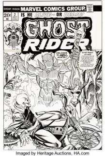 Gil Kane and Joe Sinnott Ghost Rider #2 Cover Original Art (Marvel, 1973). Is this the first full - | Heritage