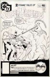 Ramona Fradon Super Friends #29 Cover Wonder Woman Original Art (DC, 1979). The Amazing Amazon looks... -
