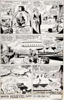 John Buscema, Jack Kirby, and Frank Giacoia Strange Tales #150 Pages 8 and 9 Nick Fury Original Art (Marvel, 1966...