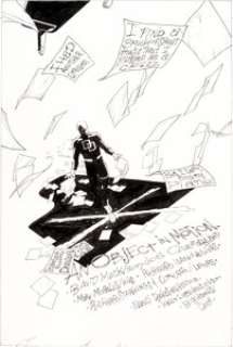 Joe Quesada and Mark Morales Daredevil #14 Splash Page 1 Original Art (Marvel, 2001). A striking title -