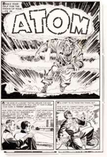 Joe Certa Chamber of Chills #18 Complete 5-Page Story "Atom" Original Art (Harvey, 1953).... (Total: 5 Original Art)
