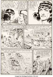 Frank Frazetta Charles Starrett as the Durango Kid #3 White Indian Planche 4 (Magazine Enterprises, 1950).... | Heritage