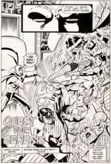 George Perez and John Beatty Justice League of America #192 Story Page 3 Original Art (DC, 1981).  A Red - | Heritage