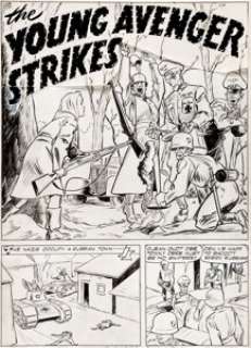 Pierce Rice and Arthur Cazeneuve All-New Comics #4 Complete 6-Page Story "The Young Avenger -