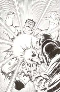 Jim Starlin and Andy Smith - Thanos vs. Hulk #3 Cover Original Art (Marvel, 2015).