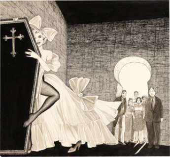 Annie Goetzinger - Marilyn Monroe Illustration Originale (Glamour International Magazine, 1983). Annie Goetzinger Marilyn Monroe Original Art Illustration (Glamour International Magazine, 1983).