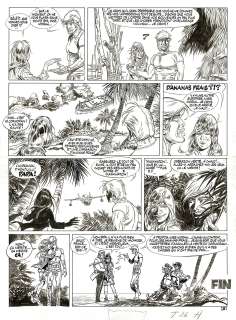 Hermann | Bernard Prince, La passagère, planche originale à l’encre de chine pour une histoire courte publiée dans le journal Tintin en 1970. | Septimus