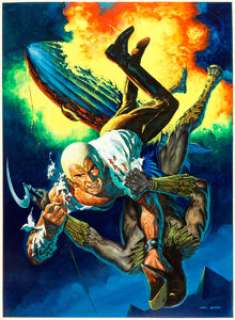 Ken Barr - Doc Savage #6 Magazine Cover Painting Original Art (Marvel, 1976)....