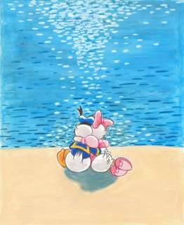 Tony Fernandez, Disney Artist | Donald Duck and Daisy in Love: Seaside Serenade - Original Drawing - Tony Fernandez Signed - Original Art | Catawiki