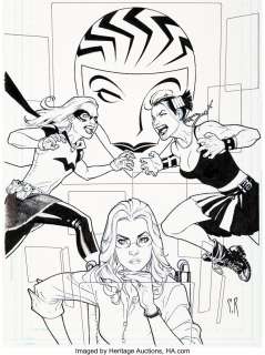 Roux, Stéphane - Stéphane Roux Birds of Prey #115 Cover Original Art (DC, 2008)....