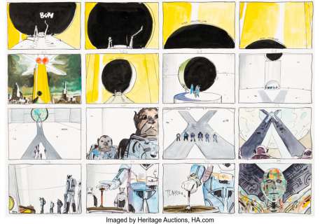 Giraud (Moebius), Jean - Jean Giraud (Moebius) Alejandro Jodorowsky‘s Dune Storyboard Original Art (c. 1974). ...