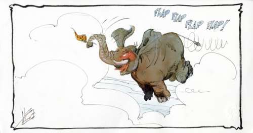 Hérenguel, Éric | Hérenguel, Éric - Dessin original couleur - Hommage à Dumbo - (2007) | Catawiki