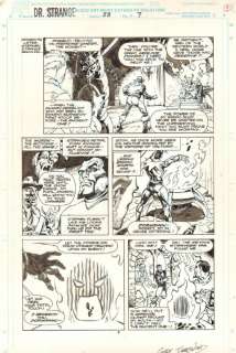 Geof Isherwood | Doctor Strange, Sorcerer Supreme #55 P.7 / 9 - Baron Mordo And Dormammu - 1993 Signed | Anthony’s Comic Book Art