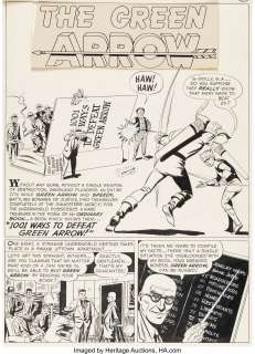 Papp, George - George Papp Adventure Comics #174 Green Arrow Story Page 1 Original Art (DC, 1952)....