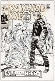 Lieber, Larry - Larry Lieber The Rawhide Kid #80 Cover Original Art (Marvel, 1970)....
