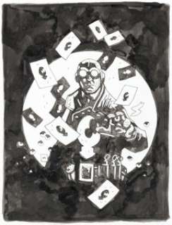 Mignola, Mike - Mike Mignola Hellboy Essentials Lobster Johnson Cover Original Art (Dark Horse, 2022)....