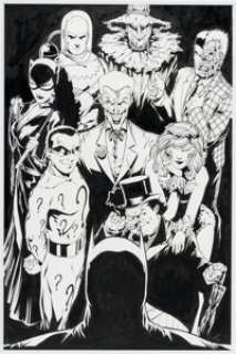 Calafiore, Jim - Jim Calafiore - Batman Rogues Illustration Original Art (2014)....