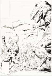 Buscema, John - John Buscema and Bob Hall (attributed) Tarzan #22 Cover Original Art (Marvel, 1979)....
