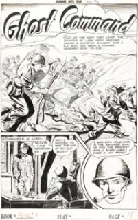 Webb, Robert - Robert Webb and S.M. Iger Studio Journey into Fear #8 Complete 6-Page Story "Ghost Command" Original Art (Superior... (Total: 6 Original Art)