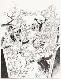 Bogdanove, Jon - Jon Bogdanove and Stan Drake Power Pack #40 Cover Original Art (Marvel, 1988)....