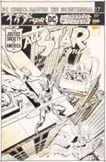 Chan, Ernie - Ernie Chan (as Ernie Chau) All-Star Comics #61 Cover Original Art (DC, 1976)....