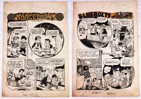 Target Toons & Blue Bolt 1947 by Milt Hammer | Goldfinch Auctions