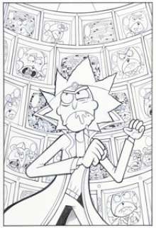 Jarrett Willians Rick and Morty: Worlds Apart #3 Variant Cover Original Art (Oni Press, 2021)....