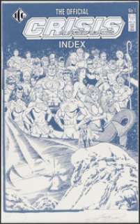 George Pérez | The Official Crisis On Infinite Earths Index #1 Cover Original Art (Independent Comics Group, 1986).... (Total: 3 Items) | Heritage