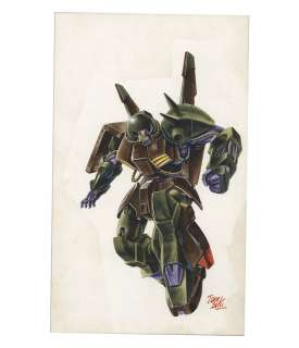 Toshio Okazaki’s Hand-Drawn Color Illustration "Mobile Suit Zeta Gundam" Hizack | Mandarake (Big Web)