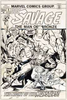 Gil Kane and Tom Palmer Doc Savage #5 Cover Original Art (Marvel, 1973).
