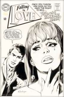 John Rosenberger Falling in Love #98 Cover Original Art (DC, 1968).