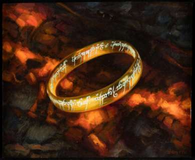 Donato Giancola - The One Ring (Lord of the Rings) Painting Original Art (Dark Horse, c. 2019).