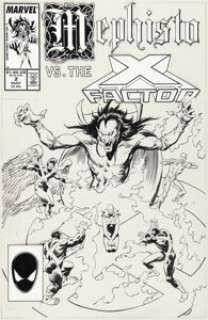 John Buscema Mephisto vs. ... #2 X-Factor Cover Original Art (Marvel, 1987).