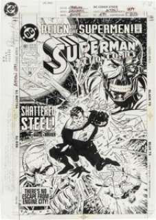 Ed Hannigan, Kerry Gammill, and Jackson "Butch" Guice Action Comics #691 Cover Original Art (DC, 1993).