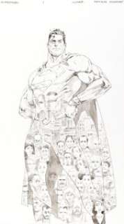 Kenneth Rocafort Superman #1 Variant Cover Original Art (DC, 2016).