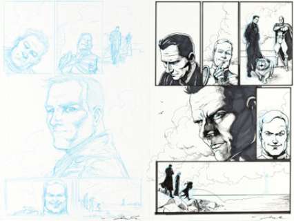 Darick Robertson The Boys #20 Story Page 8 and Preliminary Original Art (Dynamite, 2008). (Total: 2 Original Art)