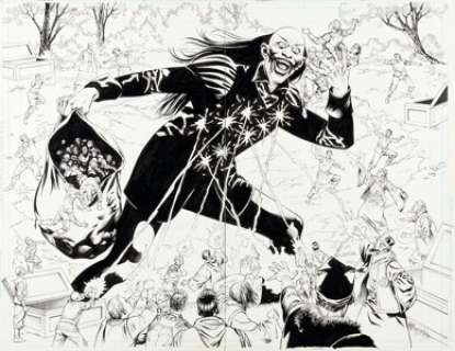 Jim Fern and Craig Hamilton Fables #86 Double Splash Pages 19-20 Original Art (DC, 2009).