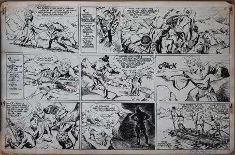 Lyman Young - Striscia originale domenicale Sunday comic strip Tim Tyler’s Luck