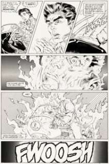 Javier Saltares and Mark Texeira Ghost Rider #1 Story Page 33 Original Art (Marvel, 1990).