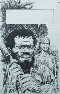 Auclair Claude | Auclair Claude - Dessin original - Projet de couverture - Le Sang du Flamboyant - (1988) | Catawiki