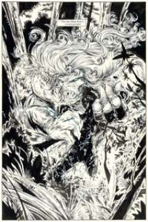 Todd McFarlane Spider-Man #8 Wendigo Splash Page 3 Original Art (Marvel, 1991). | Heritage