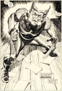 John Buscema and Al Williamson Wolverine #1 Splash Page 7 Original Art (Marvel, 1988).