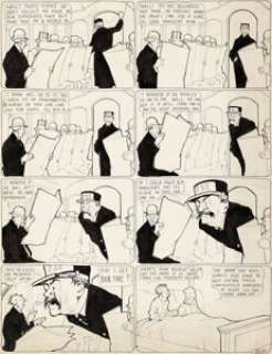 Winsor McCay (as Silas) Dream of the Rarebit Fiend Daily Comic Strip Original Art (New York Herald, 1905). | Heritage