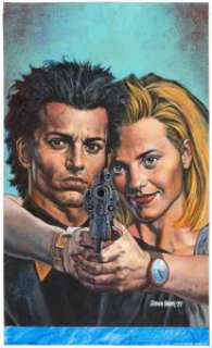 Glenn Fabry Preacher #36 Cover Painting Original Art (DC, 1998).